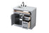 Elegant Lighting Alden Vanity Cabinet 2Dr3Dw 36 Inch W x 22 Inch D x 35 Inch H in Grey Model: VF29736GR