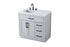 Elegant Lighting Alden Vanity Cabinet 2Dr3Dw 36 Inch W x 22 Inch D x 35 Inch H in Grey Model: VF29736GR