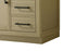 Elegant Lighting Alden Vanity Cabinet 2Dr3Dw 36 Inch W x 22 Inch D x 35 Inch H in Honey Brown Model: VF29736MHB