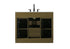 Elegant Lighting Alden Vanity Cabinet 2Dr5Dw 42 Inch W x 22 Inch D x 35 Inch H in Chestnut Brown Model: VF29742MCB