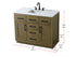 Elegant Lighting Alden Vanity Cabinet 2Dr5Dw 42 Inch W x 22 Inch D x 35 Inch H in Chestnut Brown Model: VF29742MCB