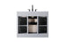 Elegant Lighting Alden Vanity Cabinet 2Dr5Dw 42 Inch W x 22 Inch D x 35 Inch H in Grey Model: VF29742GR