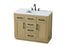 Elegant Lighting Alden Vanity Cabinet 2Dr5Dw 42 Inch W x 22 Inch D x 35 Inch H in Honey Brown Model: VF29742MHB