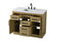 Elegant Lighting Alden Vanity Cabinet 2Dr5Dw 42 Inch W x 22 Inch D x 35 Inch H in Honey Brown Model: VF29742MHB