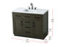 Elegant Lighting Alden Vanity Cabinet 2Dr5Dw 42 Inch W x 22 Inch D x 35 Inch H in Mocha Brown Model: VF29742MMB