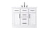 Elegant Lighting Alden Vanity Cabinet 2Dr5Dw 42 Inch W x 22 Inch D x 35 Inch H in White Model: VF29742WH