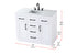 Elegant Lighting Alden Vanity Cabinet 2Dr5Dw 42 Inch W x 22 Inch D x 35 Inch H in White Model: VF29742WH