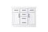 Elegant Lighting Alden Vanity Cabinet 2Dr5Dw 42 Inch W x 22 Inch D x 35 Inch H in White Model: VF29742WH