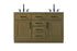 Elegant Lighting Alden Vanity Cabinet 2Dr5Dw 54 Inch W x 22 Inch D x 35 Inch H in Chestnut Brown Model: VF29754DMCB