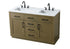 Elegant Lighting Alden Vanity Cabinet 2Dr5Dw 54 Inch W x 22 Inch D x 35 Inch H in Chestnut Brown Model: VF29754DMCB