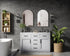 Elegant Lighting Alden Vanity Cabinet 2Dr5Dw 54 Inch W x 22 Inch D x 35 Inch H in Grey Model: VF29754DGR