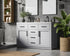 Elegant Lighting Alden Vanity Cabinet 2Dr5Dw 54 Inch W x 22 Inch D x 35 Inch H in Grey Model: VF29754DGR