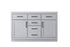 Elegant Lighting Alden Vanity Cabinet 2Dr5Dw 54 Inch W x 22 Inch D x 35 Inch H in Grey Model: VF29754DGR