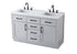Elegant Lighting Alden Vanity Cabinet 2Dr5Dw 54 Inch W x 22 Inch D x 35 Inch H in Grey Model: VF29754DGR