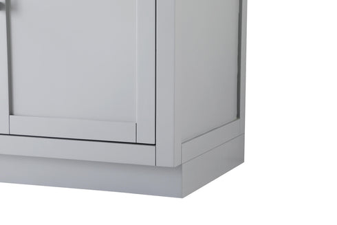Elegant Lighting Alden Vanity Cabinet 2Dr5Dw 54 Inch W x 22 Inch D x 35 Inch H in Grey Model: VF29754DGR