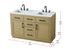 Elegant Lighting Alden Vanity Cabinet 2Dr5Dw 54 Inch W x 22 Inch D x 35 Inch H in Honey Brown Model: VF29754DMHB