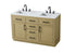Elegant Lighting Alden Vanity Cabinet 2Dr5Dw 54 Inch W x 22 Inch D x 35 Inch H in Honey Brown Model: VF29754DMHB