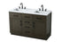 Elegant Lighting Alden Vanity Cabinet 2Dr5Dw 54 Inch W x 22 Inch D x 35 Inch H in Mocha Brown Model: VF29754DMMB