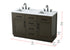 Elegant Lighting Alden Vanity Cabinet 2Dr5Dw 54 Inch W x 22 Inch D x 35 Inch H in Mocha Brown Model: VF29754DMMB