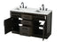 Elegant Lighting Alden Vanity Cabinet 2Dr5Dw 54 Inch W x 22 Inch D x 35 Inch H in Mocha Brown Model: VF29754DMMB