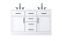 Elegant Lighting Alden Vanity Cabinet 2Dr5Dw 54 Inch W x 22 Inch D x 35 Inch H in White Model: VF29754DWH