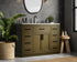 Elegant Lighting Alden Vanity Cabinet 2Dr7Dw 48 Inch W x 22 Inch D x 35 Inch H in Chestnut Brown Model: VF29748MCB