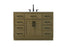 Elegant Lighting Alden Vanity Cabinet 2Dr7Dw 48 Inch W x 22 Inch D x 35 Inch H in Chestnut Brown Model: VF29748MCB