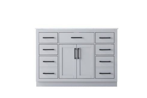Elegant Lighting Alden Vanity Cabinet 2Dr7Dw 48 Inch W x 22 Inch D x 35 Inch H in Grey Model: VF29748GR