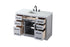 Elegant Lighting Alden Vanity Cabinet 2Dr7Dw 48 Inch W x 22 Inch D x 35 Inch H in Grey Model: VF29748GR