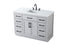 Elegant Lighting Alden Vanity Cabinet 2Dr7Dw 48 Inch W x 22 Inch D x 35 Inch H in Grey Model: VF29748GR