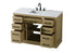 Elegant Lighting Alden Vanity Cabinet 2Dr7Dw 48 Inch W x 22 Inch D x 35 Inch H in Honey Brown Model: VF29748MHB