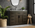 Elegant Lighting Alden Vanity Cabinet 2Dr7Dw 48 Inch W x 22 Inch D x 35 Inch H in Mocha Brown Model: VF29748MMB