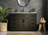Elegant Lighting Alden Vanity Cabinet 2Dr7Dw 48 Inch W x 22 Inch D x 35 Inch H in Mocha Brown Model: VF29748MMB
