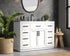 Elegant Lighting Alden Vanity Cabinet 2Dr7Dw 48 Inch W x 22 Inch D x 35 Inch H in White Model: VF29748WH