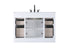 Elegant Lighting Alden Vanity Cabinet 2Dr7Dw 48 Inch W x 22 Inch D x 35 Inch H in White Model: VF29748WH