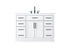 Elegant Lighting Alden Vanity Cabinet 2Dr7Dw 48 Inch W x 22 Inch D x 35 Inch H in White Model: VF29748WH