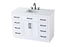 Elegant Lighting Alden Vanity Cabinet 2Dr7Dw 48 Inch W x 22 Inch D x 35 Inch H in White Model: VF29748WH