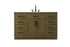Elegant Lighting Alden Vanity Cabinet 2Dr7Dw 54 Inch W x 22 Inch D x 35 Inch H in Chestnut Brown Model: VF29754MCB