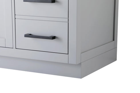 Elegant Lighting Alden Vanity Cabinet 2Dr7Dw 54 Inch W x 22 Inch D x 35 Inch H in Grey Model: VF29754GR