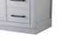 Elegant Lighting Alden Vanity Cabinet 2Dr7Dw 54 Inch W x 22 Inch D x 35 Inch H in Grey Model: VF29754GR