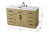 Elegant Lighting Alden Vanity Cabinet 2Dr7Dw 54 Inch W x 22 Inch D x 35 Inch H in Honey Brown Model: VF29754MHB