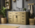 Elegant Lighting Alden Vanity Cabinet 2Dr7Dw 54 Inch W x 22 Inch D x 35 Inch H in Honey Brown Model: VF29754MHB