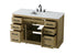 Elegant Lighting Alden Vanity Cabinet 2Dr7Dw 54 Inch W x 22 Inch D x 35 Inch H in Honey Brown Model: VF29754MHB