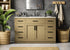 Elegant Lighting Alden Vanity Cabinet 2Dr7Dw 54 Inch W x 22 Inch D x 35 Inch H in Honey Brown Model: VF29754MHB