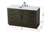 Elegant Lighting Alden Vanity Cabinet 2Dr7Dw 54 Inch W x 22 Inch D x 35 Inch H in Mocha Brown Model: VF29754MMB