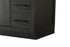 Elegant Lighting Alden Vanity Cabinet 2Dr7Dw 54 Inch W x 22 Inch D x 35 Inch H in Mocha Brown Model: VF29754MMB