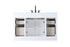 Elegant Lighting Alden Vanity Cabinet 2Dr7Dw 54 Inch W x 22 Inch D x 35 Inch H in White Model: VF29754WH