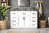 Elegant Lighting Alden Vanity Cabinet 2Dr7Dw 54 Inch W x 22 Inch D x 35 Inch H in White Model: VF29754WH