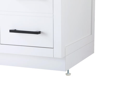 Elegant Lighting Alden Vanity Cabinet 2Dr7Dw 54 Inch W x 22 Inch D x 35 Inch H in White Model: VF29754WH