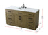 Elegant Lighting Alden Vanity Cabinet 2Dr7Dw 60 Inch W x 22 Inch D x 35 Inch H in Chestnut Brown Model: VF29760MCB